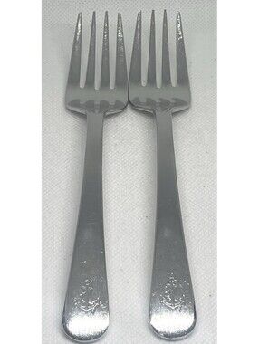 (2) Ralph Lauren 1998 BOATHOUSE Stainless Anchor Salad Fork Lot ~ 6.75”